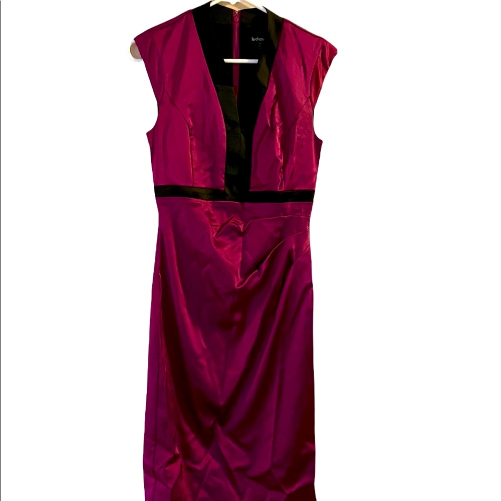 💜🖤 Le Chateau Purple & Black Cocktail Dress - Size S 💜🖤